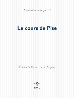 cover image of Le cours de Pise